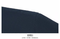 Men's Short Sleeved Waffle Cotton Round Neck T-Shirt