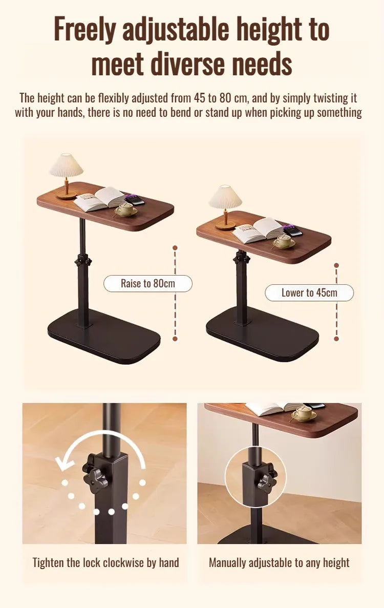 Liftable coffee table living room sofa side table rotating foldable desktop home bedside storage adjustable height shelf - Buy online at  Vibe In Cart.