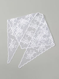 Adult Women's Triangular Lace Polyester Hair Scarf Accessory