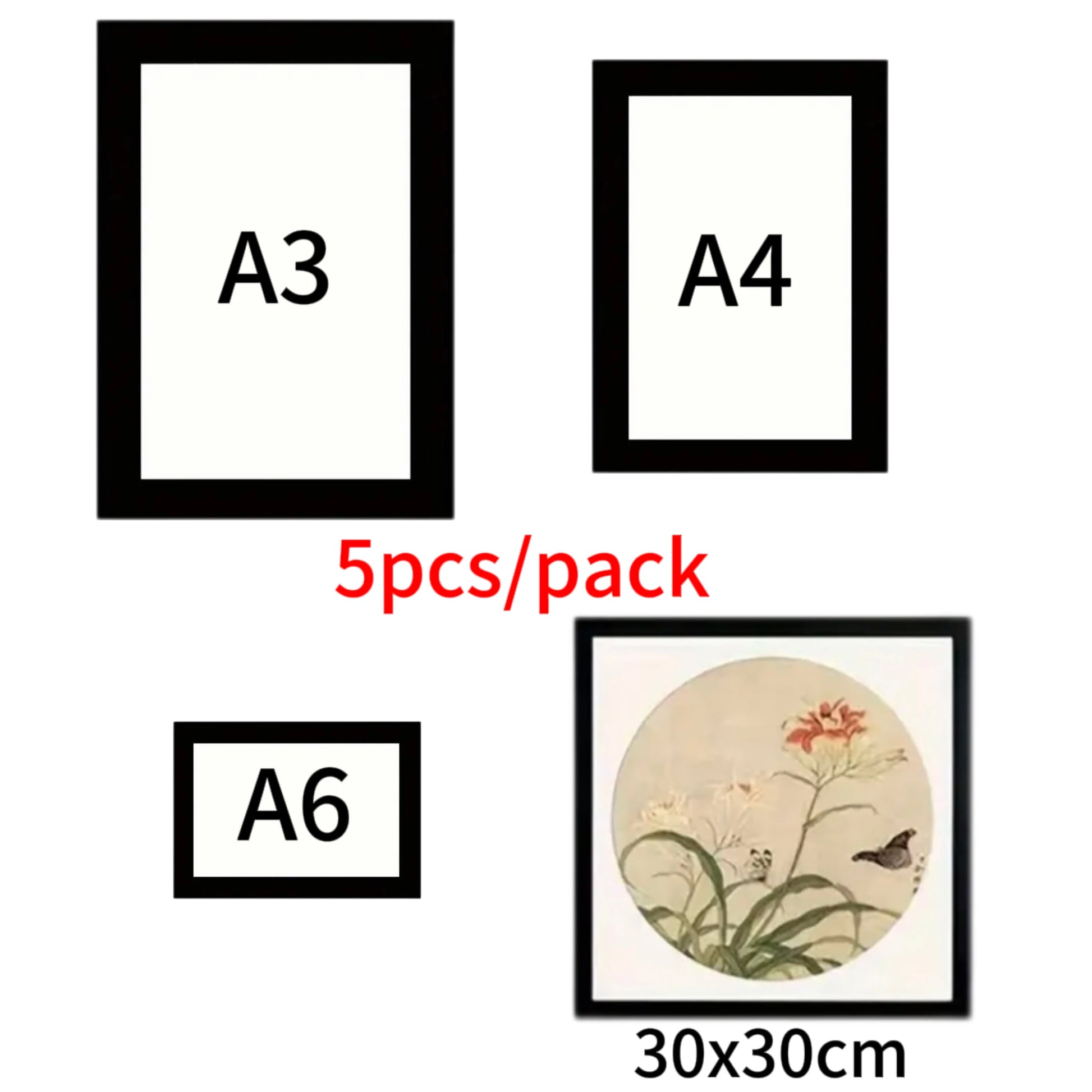 Magnetic Picture Frames Wall Kpop Photocard Holder Display Decor for Wall Window Office Advertise 5Pack A3/A4/A6/Square30x30cm - Buy online at  Vibe In Cart.