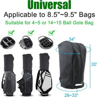 Portable Waterproof Nylon Golf Bag Rain Cover with Zipper and Buckle