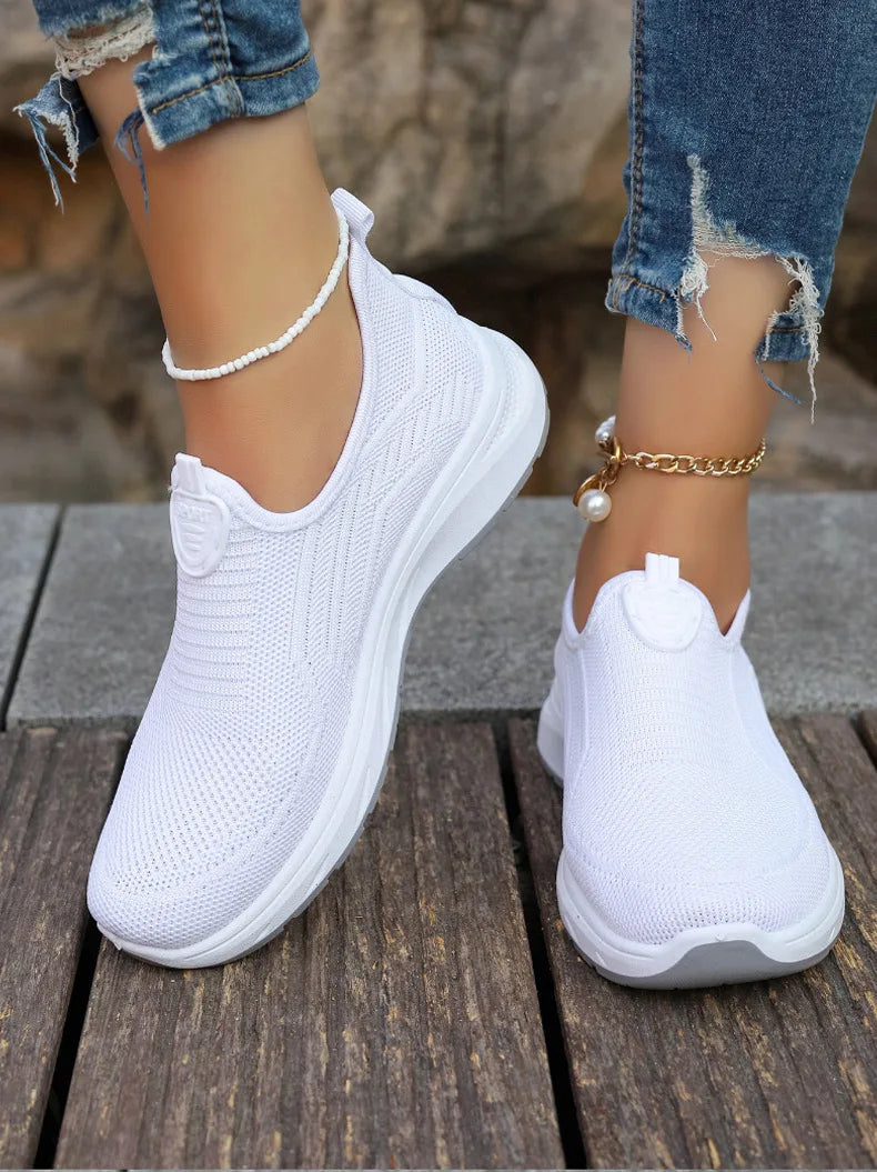 Summer New Mesh Breathable Large Size Casual Shoes for Women Soft Sole Lightweight One Step Single Shoes for Women - Buy online at  Vibe In Cart.