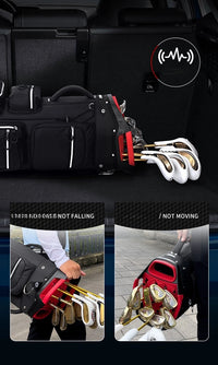 Travel Golf Bag with Fixed Club Holder, Nylon Material