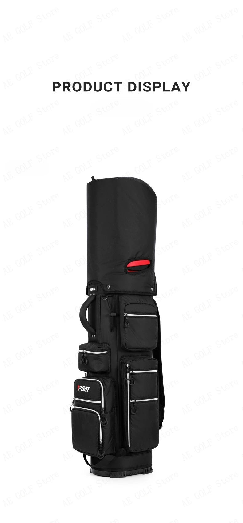 Travel Golf Bag with Fixed Club Holder, Nylon Material