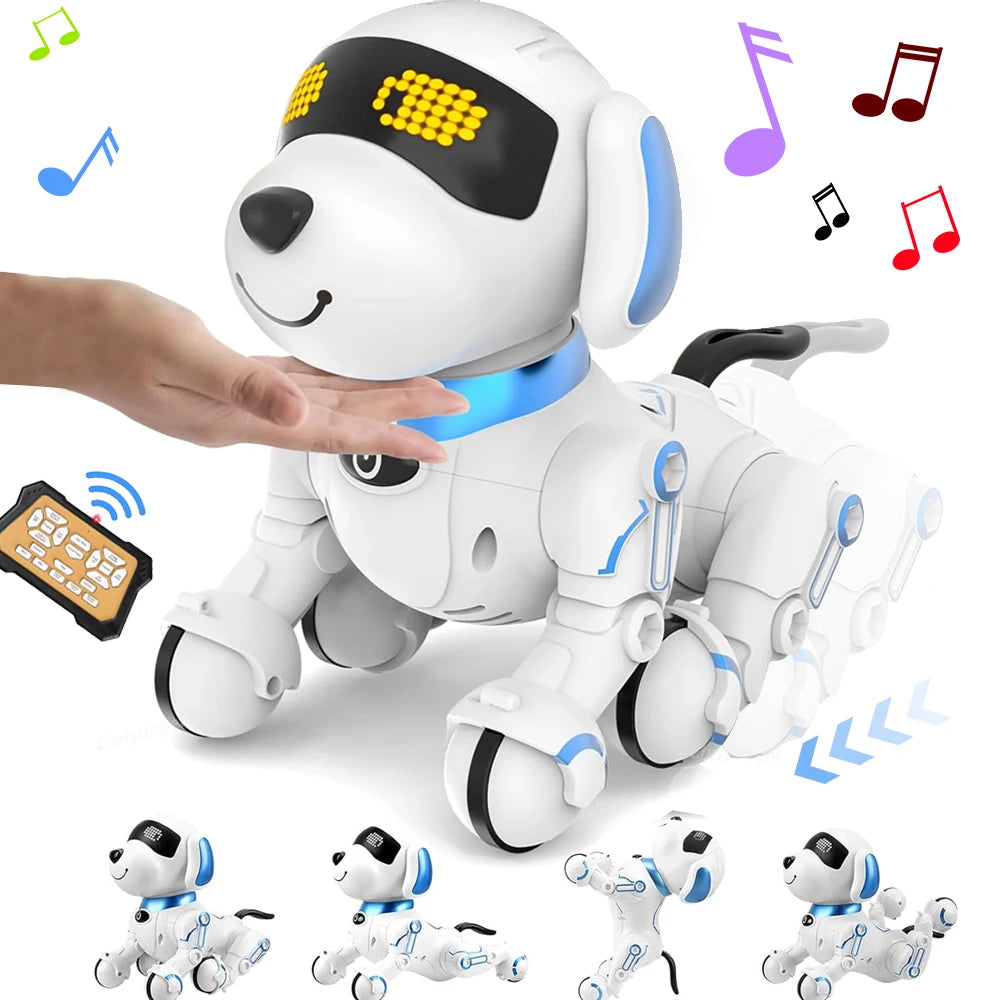 Interactive Remote Control Robot Dog with Programmable Stunts and Touch Features