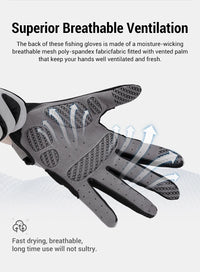 Noeby Fishing Gloves Non-slip Full Finger Outdoor Sun Protection Anti-UV Cycling Running Gloves Men Women Tackle - Buy online at  Vibe In Cart.