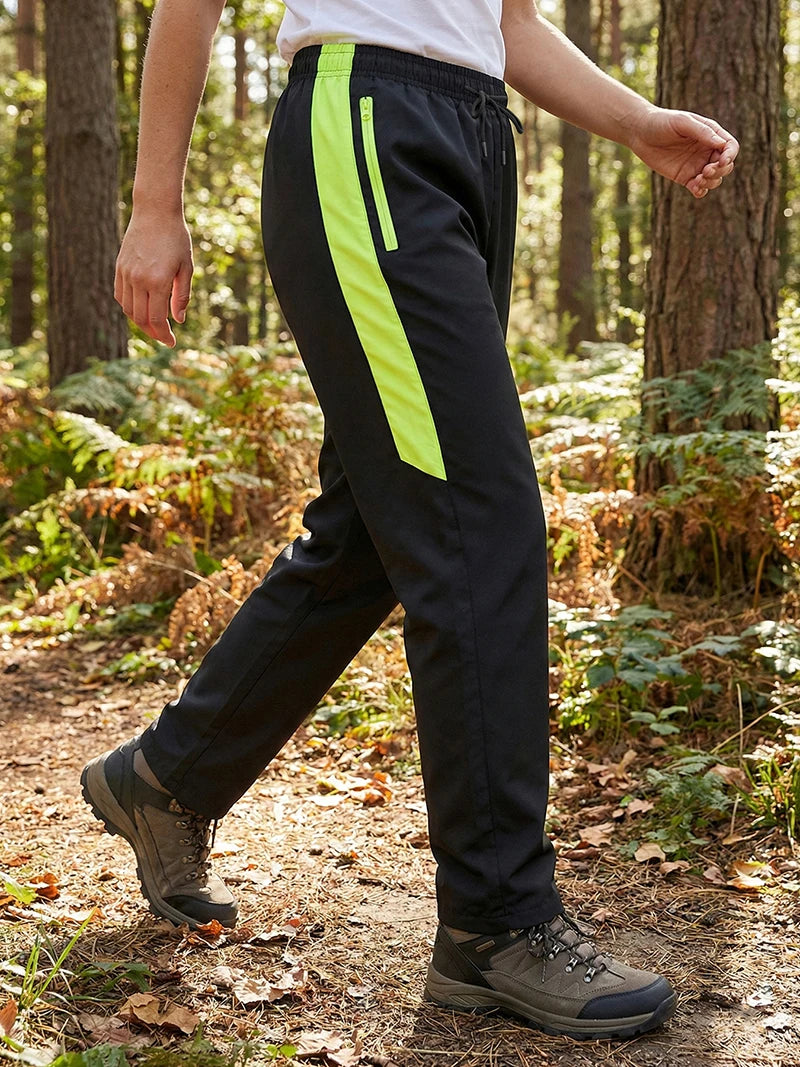 Men's Colorblock Patchwork Sports Pants with Zipper Side Pockets Spring Fall Breathable Quick Dry Hiking Running Trousers - Buy online at  Vibe In Cart.