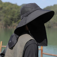 Summer Sun Hats UV Protection Outdoor Hunting Fishing Cap For Men Women Hiking Camping Visor Bucket Hat Neck Flap Fisherman Hat - Buy online at  Vibe In Cart.