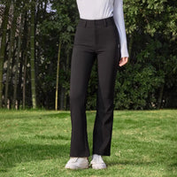 Women's High Waist Flared Golf Trousers Full Length