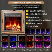 Electric Fireplace TV Stand, Modern Chic Entertainment Center for TVs Up to 80 inches, Curved Profile Design, Adjustable Shelves - Buy online at  Vibe In Cart.