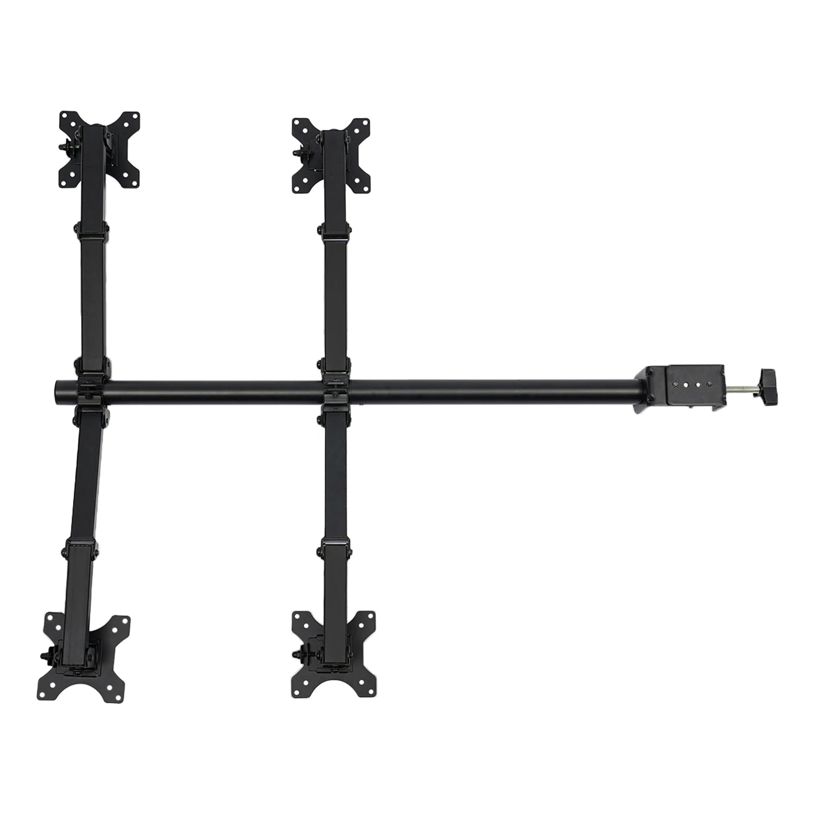 Adjustable Height Monitor Arm for 10-27 Inch Screens with 360 Degree Rotation in Black