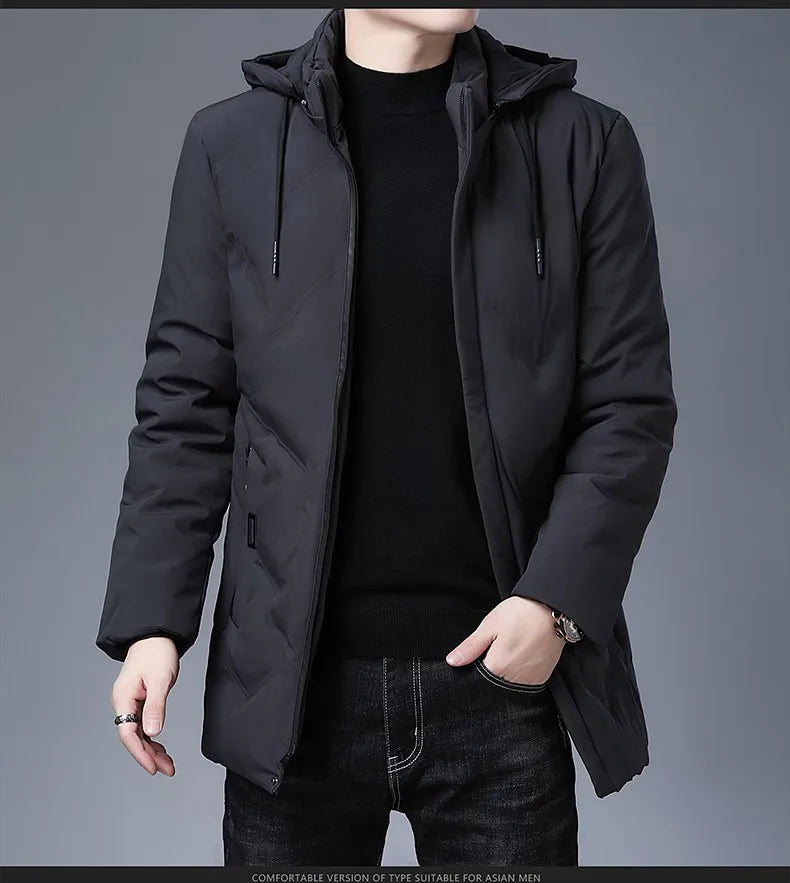 Top Grade Designer New Brand Men Parka Jacket Thick Casual Fashion Windbreaker Hooded Quilted Bubble Coats Long Mens Clothes - Buy online at  Vibe In Cart.