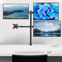 Adjustable Height Monitor Arm for 10-27 Inch Screens with 360 Degree Rotation in Black