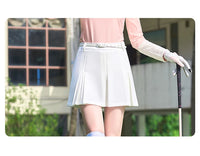 TTYGJ New Golf Skirt Women Spring Autumn Fashion A-lined Skirt Ladies Outdoor Sports Skorts Casual Golf Wear with Inner Shorts