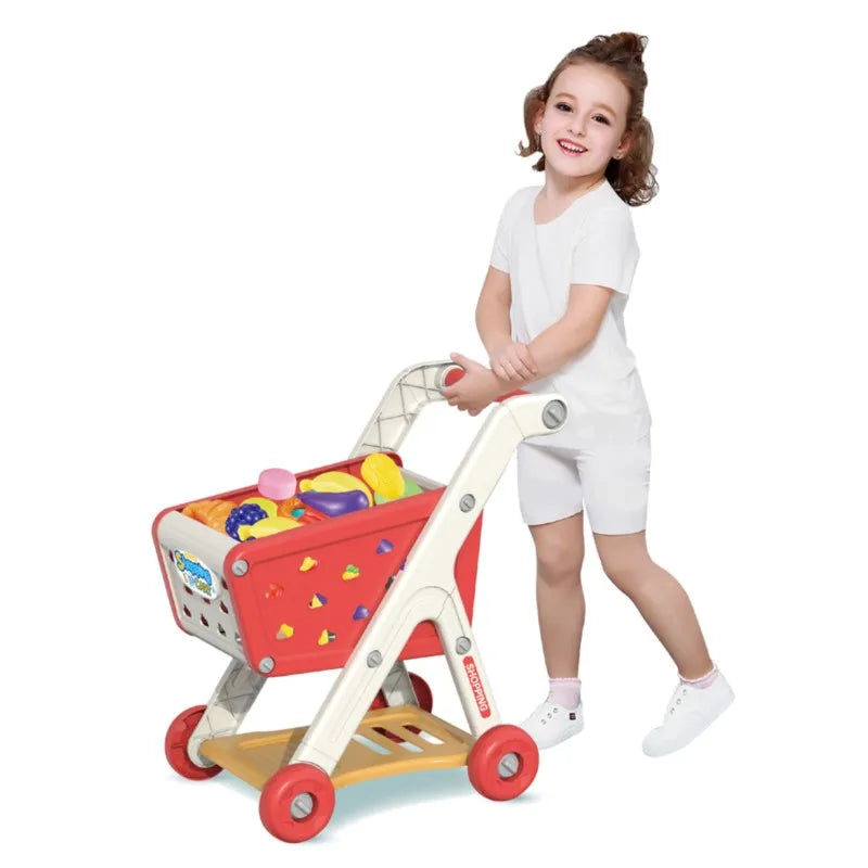 Shopping cart toy baby small trolley children play house fruit cut music kitchen supermarket men and girls Early Education toys - Buy online at  Vibe In Cart.