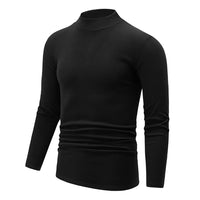 1/2piece Autumn And Winter Men's Semi High Neck Fashionable Base Long Sleeved Top Solid Color Casual Sports Fitness Warm T-shirt - Buy online at  Vibe In Cart.