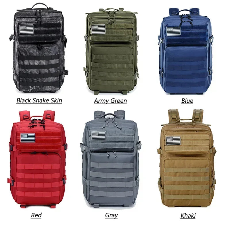 Outdoor Tactical Backpacks 45L Large Capacity Man 3 Days Molle Assault Bags For Outdoor Trekking Camping Backpack - Buy online at  Vibe In Cart.