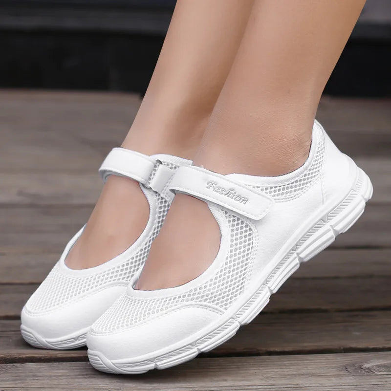 Women Shoes Breathable Vulcanized Shoes White ZapaWomen Sneakers Fashion Breathable Mesh Casual Walking Shoes Women Work Shoes - Buy online at  Vibe In Cart.