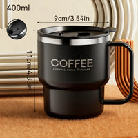 400ML Double Layer Coffee Mug 304 Stainless Steel Sealed Drinking Cup For Cold And Hot Water Insulated Milk Coffee Cup Drinkware - Buy online at  Vibe In Cart.