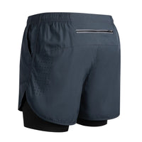 Men's Reflective Quick Drying Polyester Running Shorts With Double Layer