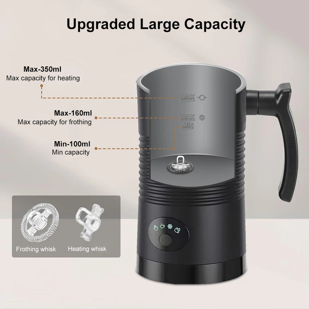 Electric Milk Frother Automatic Rotary Foamer for Coffee Cappuccino Latte 4 in 1 Hot and Cold Foam Maker Milk Frother Foamer - Buy online at  Vibe In Cart.