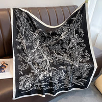 Women's Square Twill Scarf, 90x90 cm, for All Seasons