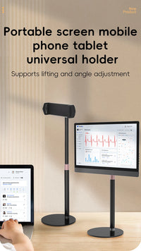 Height Adjustable VESA Portable Monitor Stand for Up to 18-Inch Monitors