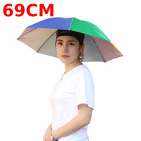 Portable Polyester Umbrella Hat for Fishing Anti-Rain Anti-Sun