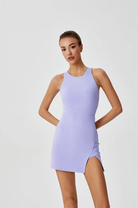 LEOSOXS Cross-Border New Quick-Dry Sexy Slit Sports Dress for Women, Backless Yoga Outfit, Outdoor Running Fitness Tennis Dress - Buy online at  Vibe In Cart.