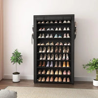 10-Tier Vertical Shoe Organizer with Covers - Large Capacity Storage for 40 Pairs, Space-Saving Shoe Rack for Home, Closet, Entr - Buy online at  Vibe In Cart.