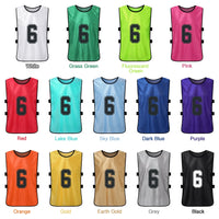 6PCS/2PCS Adults Soccer Pinnies Quick Drying Football Team Jerseys Youth Sports Scrimmage Soccer Team Numbered Bibs Sports Vest - Buy online at  Vibe In Cart.