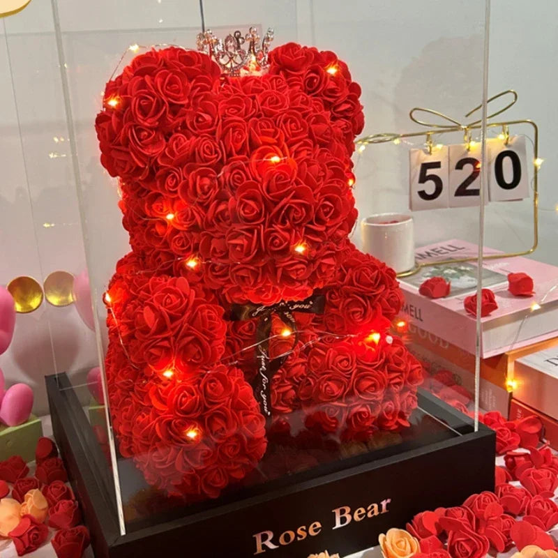 New Artificial Flower Eternal Rose Teddy Bear for Mom Mother's Day Birthday Valentine's Day Anniversary Gifts & Artificial Decor - Buy online at  Vibe In Cart.