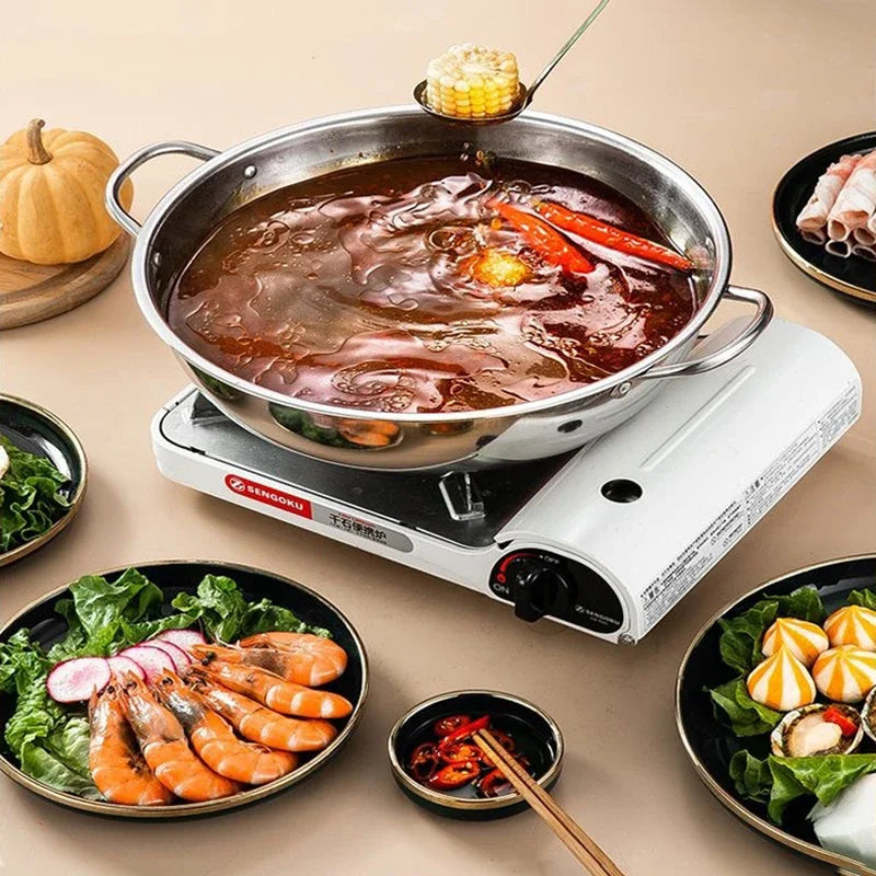 Pot Hot Shabu Divider Stainless Steel Cooking Cooker Induction Hotpot Divided Kitchen Cookware Flavor Pan Two Chinese Soup Dual - Buy online at  Vibe In Cart.