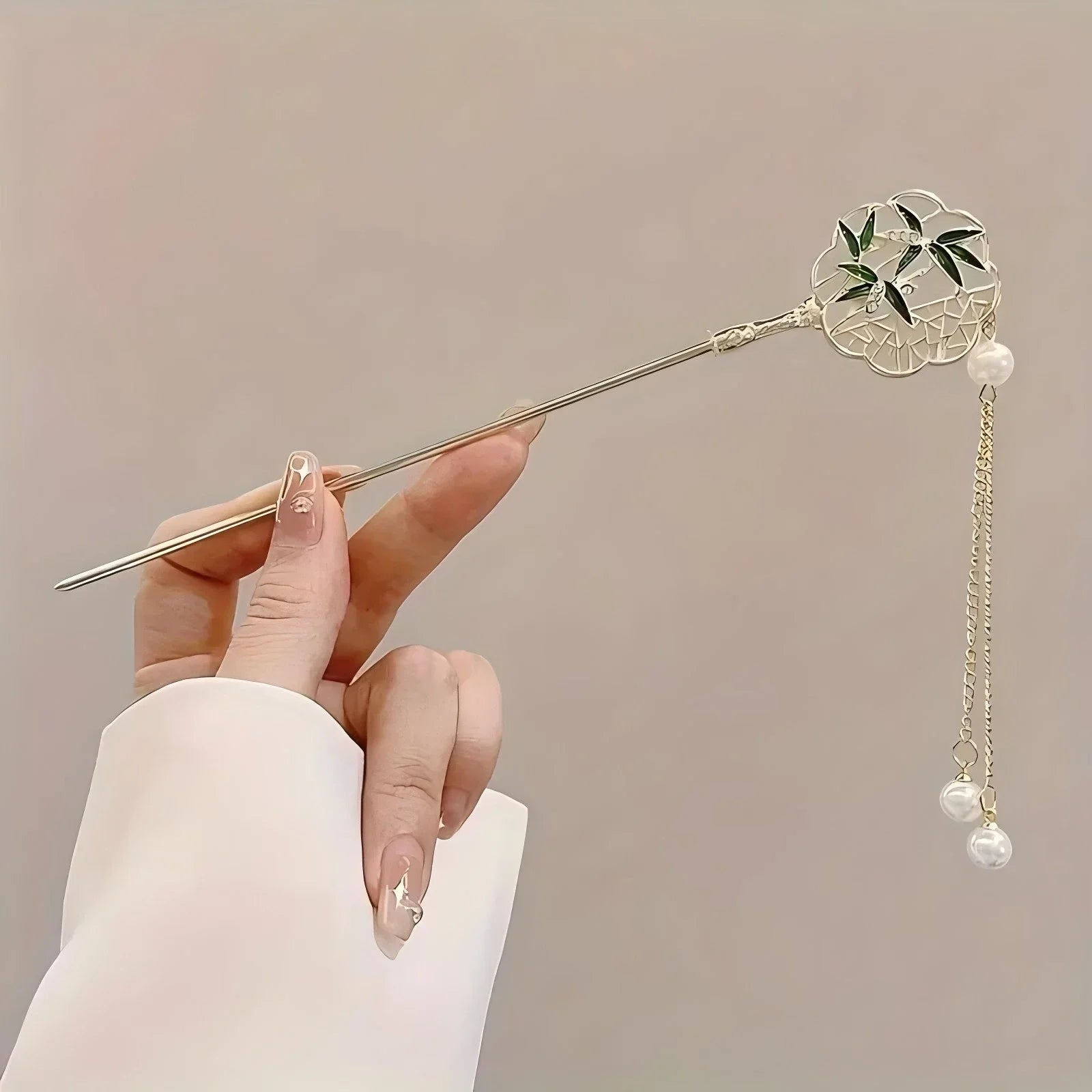 Elegant Chinese Style Hair Clip Tassel Hair Stick Traditional Floral Design Hairstyle Accessory Women Jewelry Hairpin Hairneedle - Buy online at  Vibe In Cart.