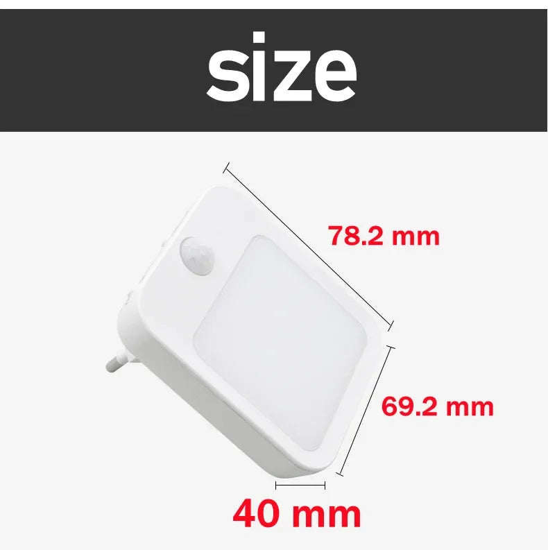 Motion Sensor LED Night Lights EU Plug Dimmable Cabinet Light for Baby Bedside Bedroom Corridor Wireless Night Lamp Lighting - Buy online at  Vibe In Cart.