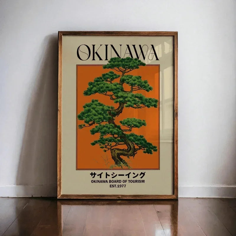 Japanese Retro Okinawa Travel Iconic Trees Canvas Print Poster Vintage Classic Art Print Living Room Home Decor Art Poster Gifts - Buy online at  Vibe In Cart.
