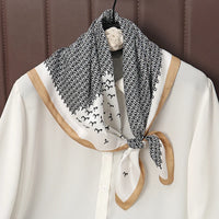 Square Satin Silk Scarf for Women, Casual All Seasons