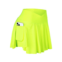 Womens Tennis Skirt with Pockets Crossover High Waisted Athletic Golf Skorts Running Workout Skirts 2 in 1 Fashion Streetwear - Buy online at  Vibe In Cart.