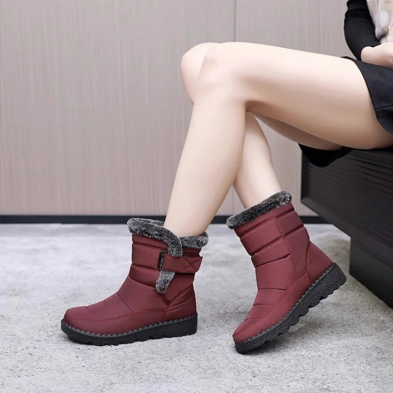 2025 New Winter Women's Short Snow Boots - Thick Anti-Slip Sole, Fleece Lined Warm & Fashionable Outdoor Winter Boots - Buy online at  Vibe In Cart.