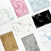 PU Leather Passport Case with Marble Design, 14cm x 10cm