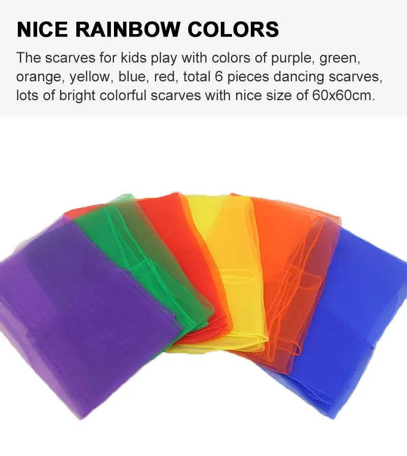 Gymnastics Scarves in 6 Colors, Cloth, for Dancing and Juggling