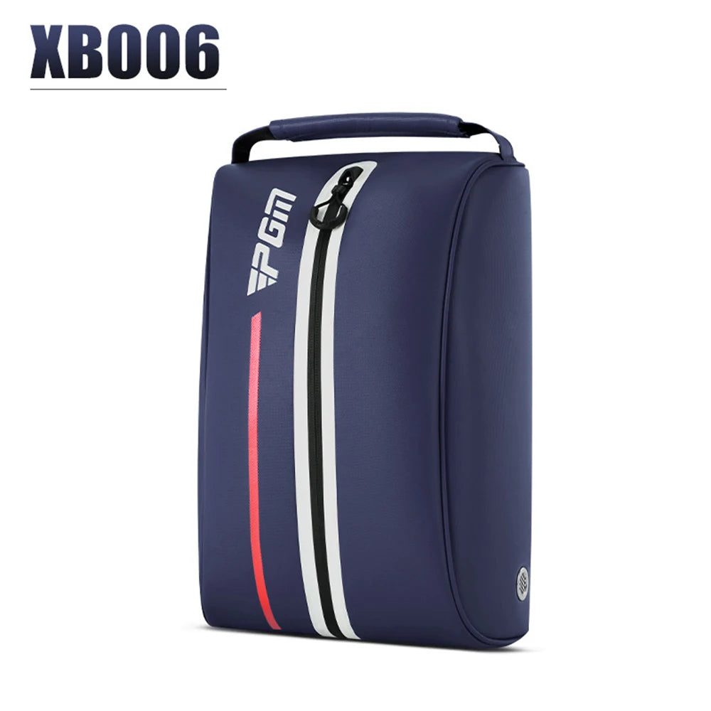 Zippered Waterproof Nylon Golf Shoe Bag Large Capacity 32x22x11cm