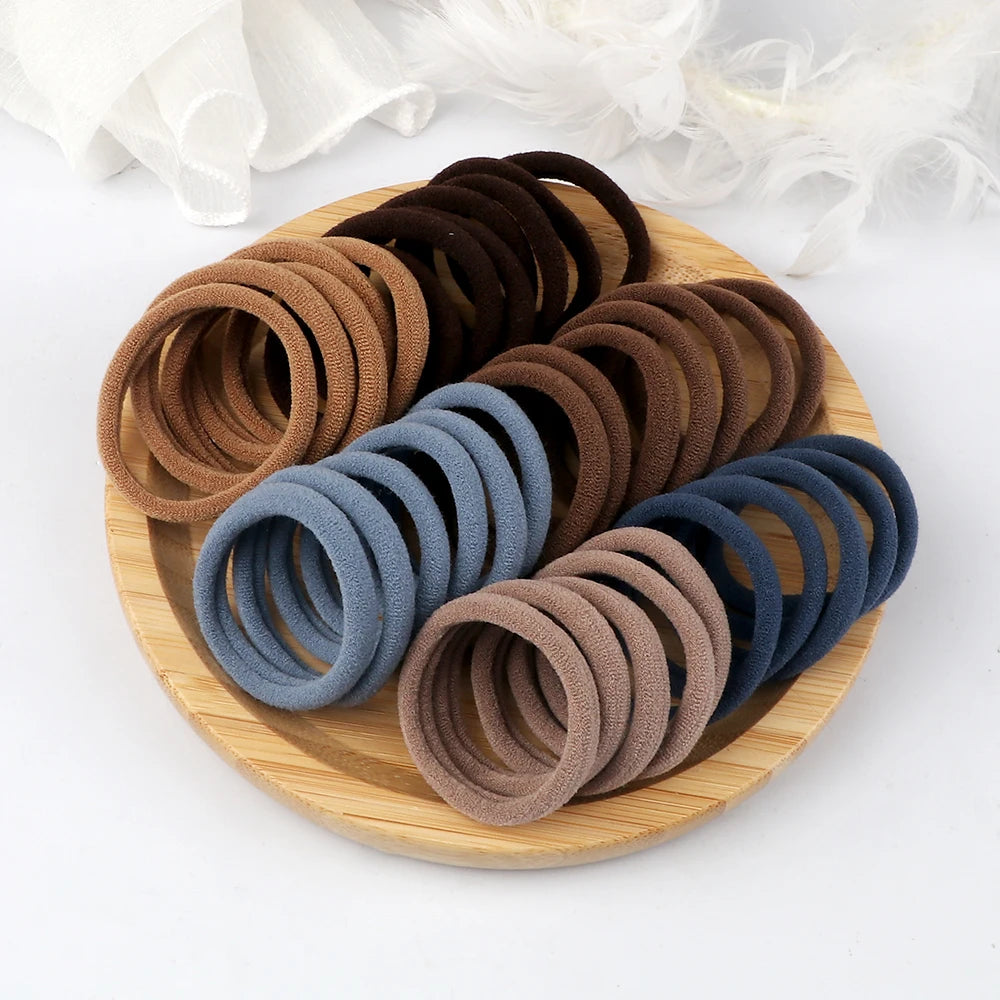 50PCS/Set Women Girls Basic Hair Bands 4cm Simple Solid Colors Elastic Headband Hair Ropes Ties Hair Accessories Ponytail Holder - Buy online at  Vibe In Cart.