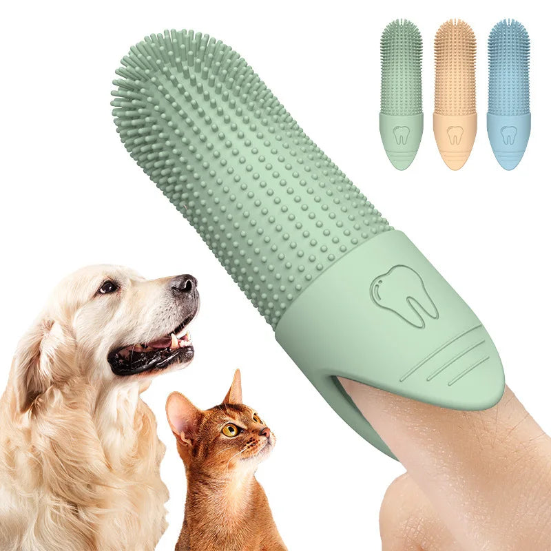 Dog Toothbrush, 360° Cleaning Finger Toothbrush for Dogs, Food Grade Silicone Dog Finger Toothbrush for Dogs & Cats Dental Care - Buy online at  Vibe In Cart.