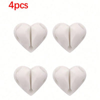 Set of 2 Heart-Shaped Plastic USB Cable Organizer Clips