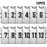 Numbered Soccer Pinnies for Adults and Youth, 6 or 2 Pack