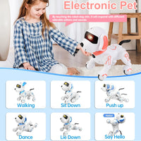 Interactive Remote Control Robot Dog with Programmable Stunts and Touch Features
