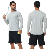Men's UPF 50+ Long Sleeve Breathable Pullover Rash Guard T-Shirt