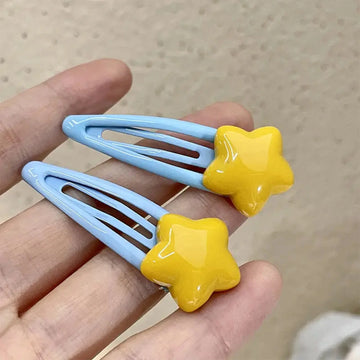 Summer Y2K Hairpin Yellow Star Designs Duck Mouth Clip Bangs Side Clip Blue BB Barrettes Hair Snap Clips Girls Hair Accessories - Buy online at  Vibe In Cart.
