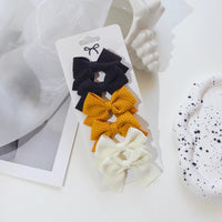 Polyester Ribbon Bowknot Barrettes Set for Girls, 6 or 10 Pieces